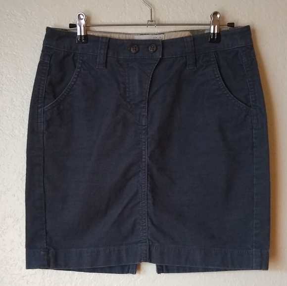 Esprit Corduroy Mini Skirt Blue Gray Size 4 - Picture 6 of 7